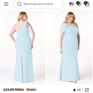 Azazie One-Shoulder Bridesmaid Dress - size A18